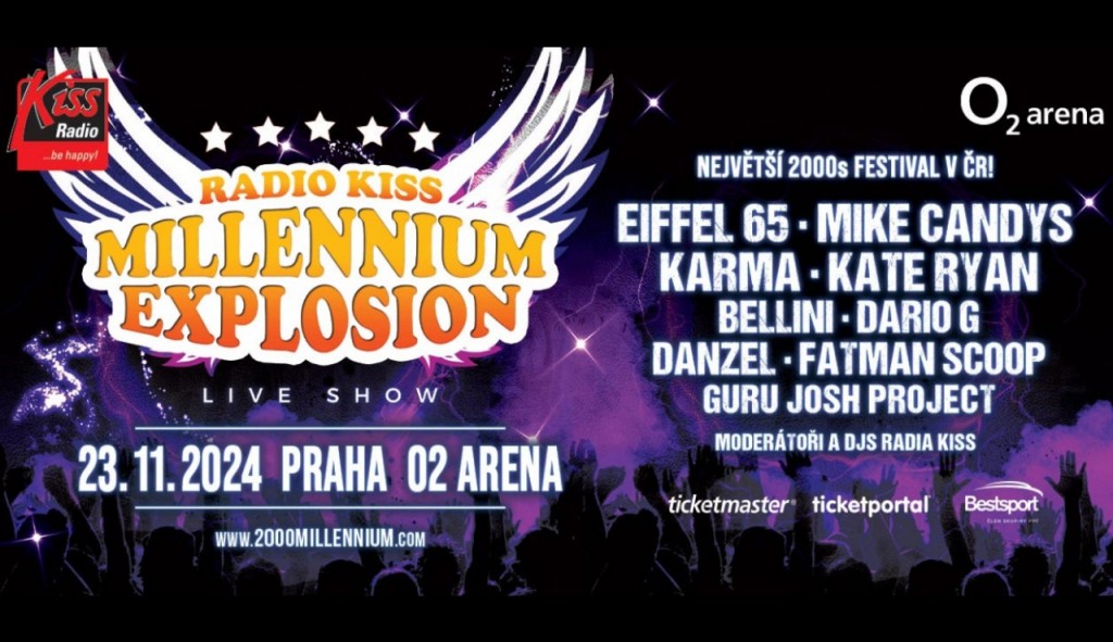 RADIO KISS MILLENNIUM EXPLOSION 2024 Představujeme kompletní lineup